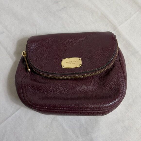 Michael Kors Burgundy Bedford Leather Crossbody Bag - Picture 1 of 4